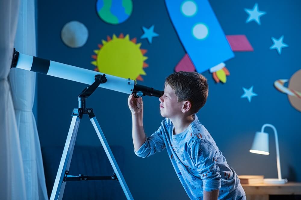 teleskop och stjärnkikare för barn